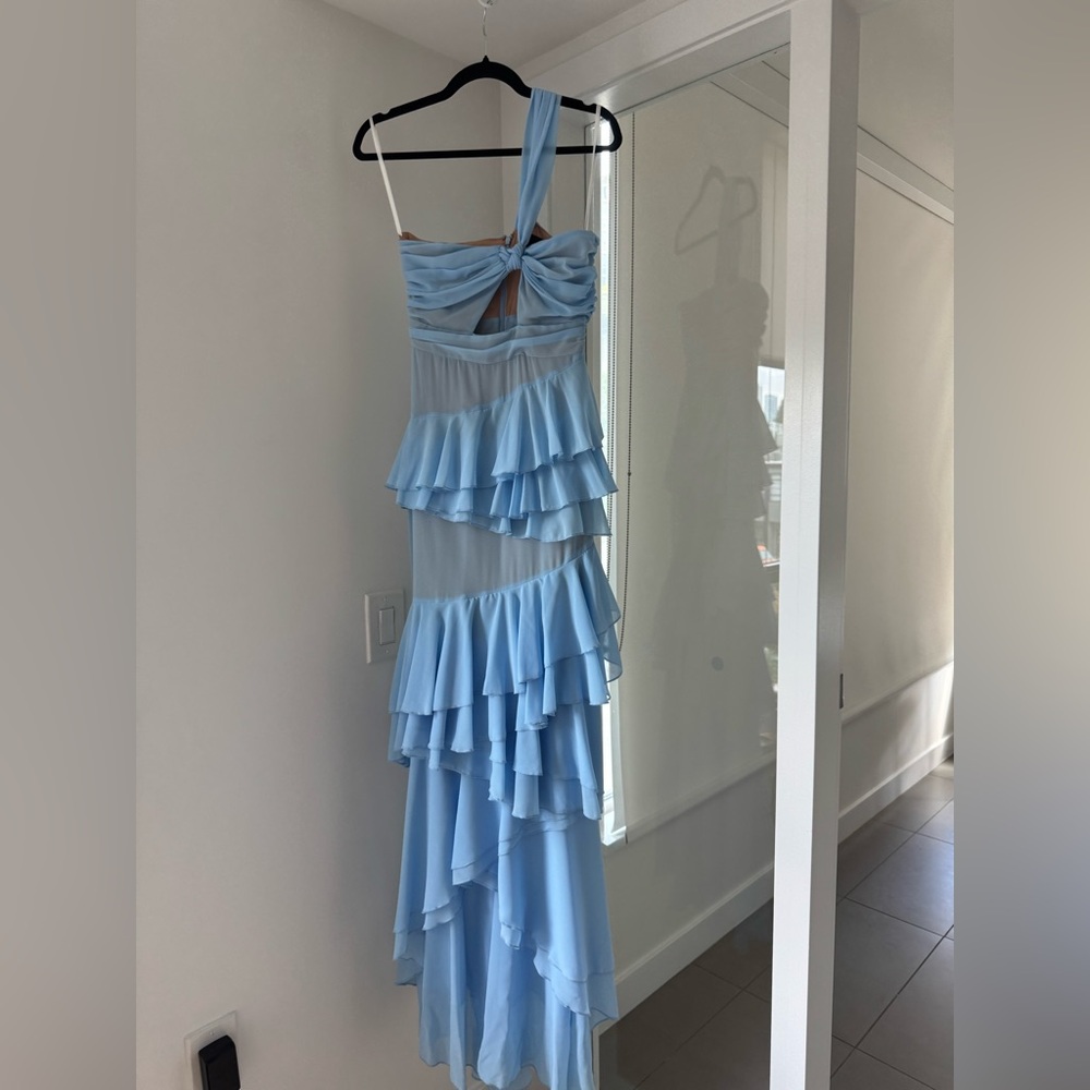 Michael Costello x REVOLVE Arielle Maxi Dress in baby blue - Picture 2 of 7